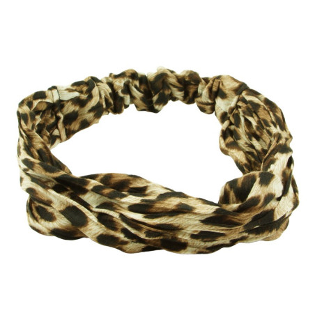 Hårband med leopardmönster