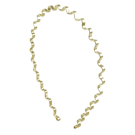 Metalldiadem vågformad 14k guld