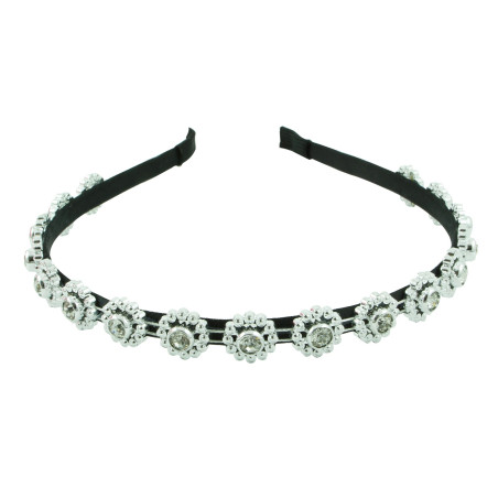 Diadem med strassblommor
