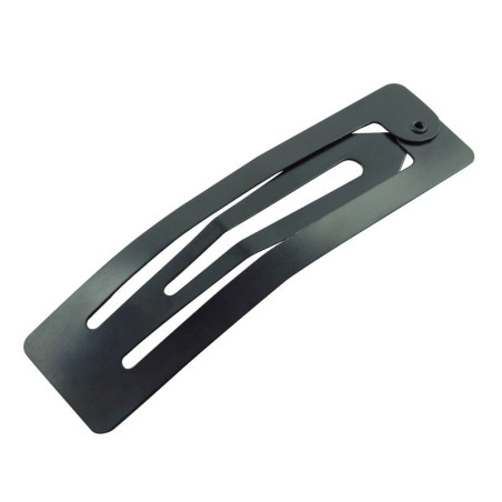 Hårclips rektangelformade helsvarta 2-pack