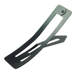 Hårclips rektangelformade helsvarta 2-pack