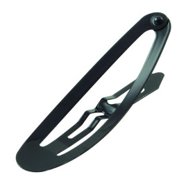 Hårclips ovalformade helsvarta 5-pack