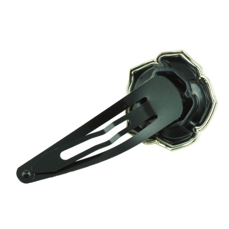 Hårclips snedrutor med ros