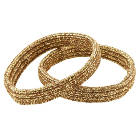 Hårsnoddar kraftiga tvåfärgad guld 2-pack