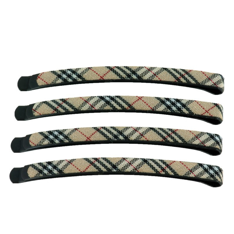 Hårnålar tartanrutor 4-pack