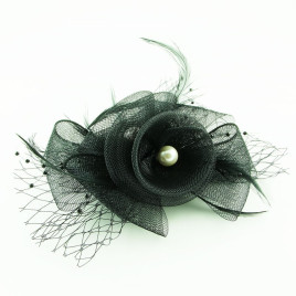 Fascinator rosett med pärla