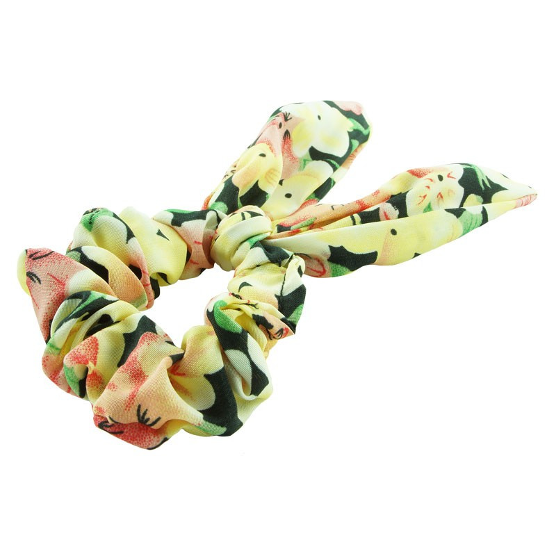 Scrunchie blommor med kaninöron