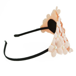 Diadem tygblommor med pärlor