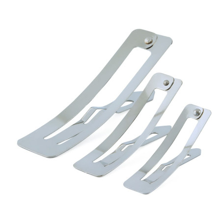 Hårclips rektangelformade silver