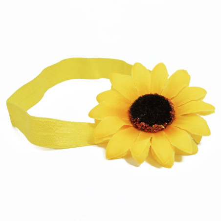 Hårband med stor solros