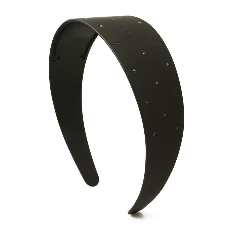 Diadem mattsvart med strass Diadem mattsvart med strass