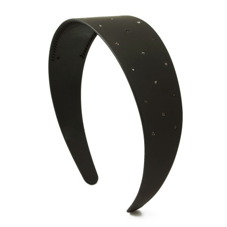 Diadem mattsvart med strass