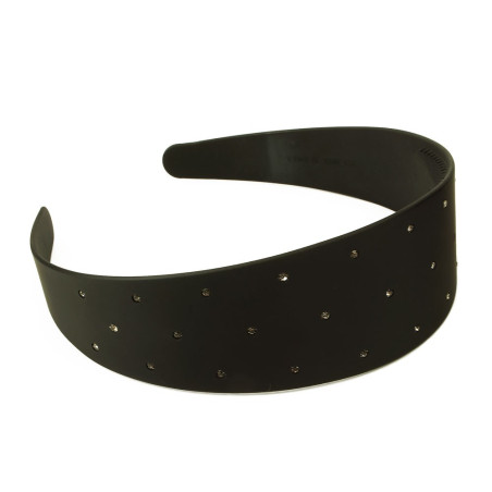 Diadem mattsvart med strass