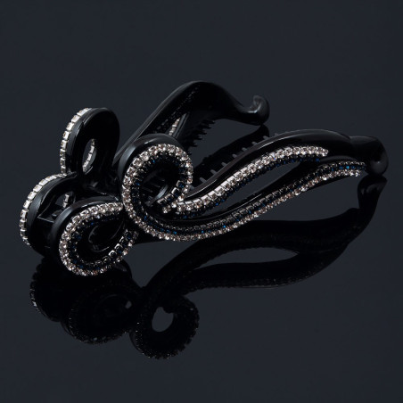 Bananklämma rosettband med strass