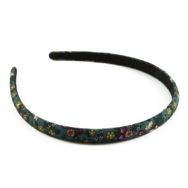 Diadem turkos med blommor