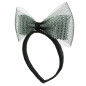 Diadem svart rosett med strass Diadem svart rosett med strass