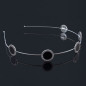 Metalldiadem runda plattor med strass silver