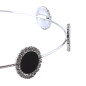 Metalldiadem runda plattor med strass silver