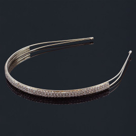 Metalldiadem med strassband