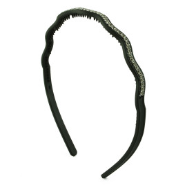 Diadem matt vågformad med strass