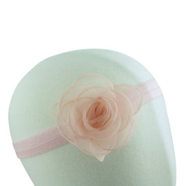 Hårband baby och barn organza ros