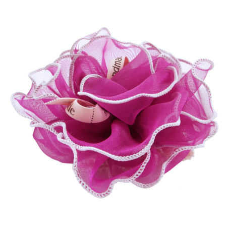 Hårband baby stor organza ros