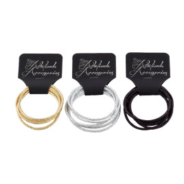 Hårsnodd glitter 5-pack