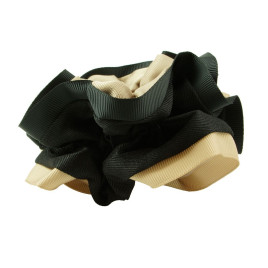 Scrunchies khakifärgade med bård